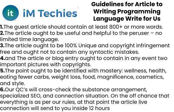 Guidelines for Article to Writing Programming Language Write for Us