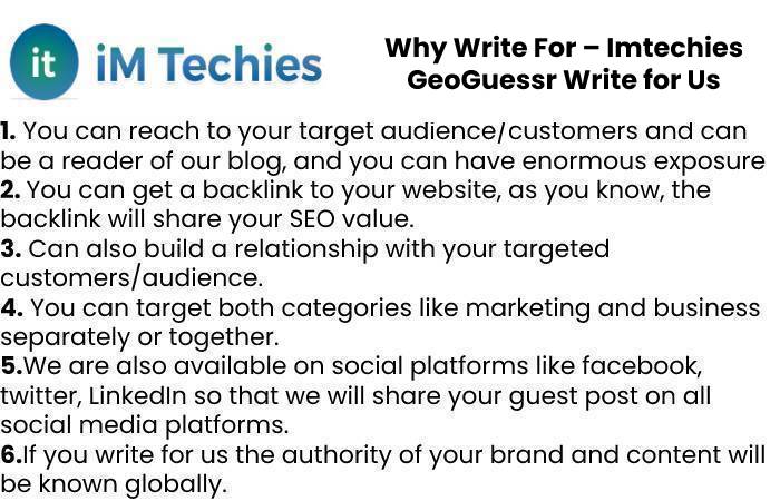 Why Write For – Imtechies GeoGuessr Write for Us