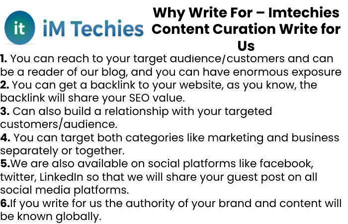 Why Write For – Imtechies Content Curation Write for Us