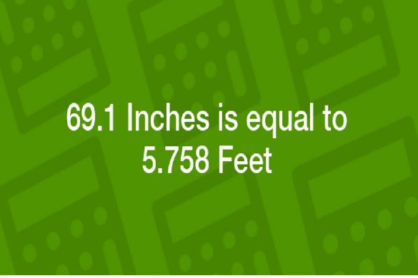 69.1 inches to feet