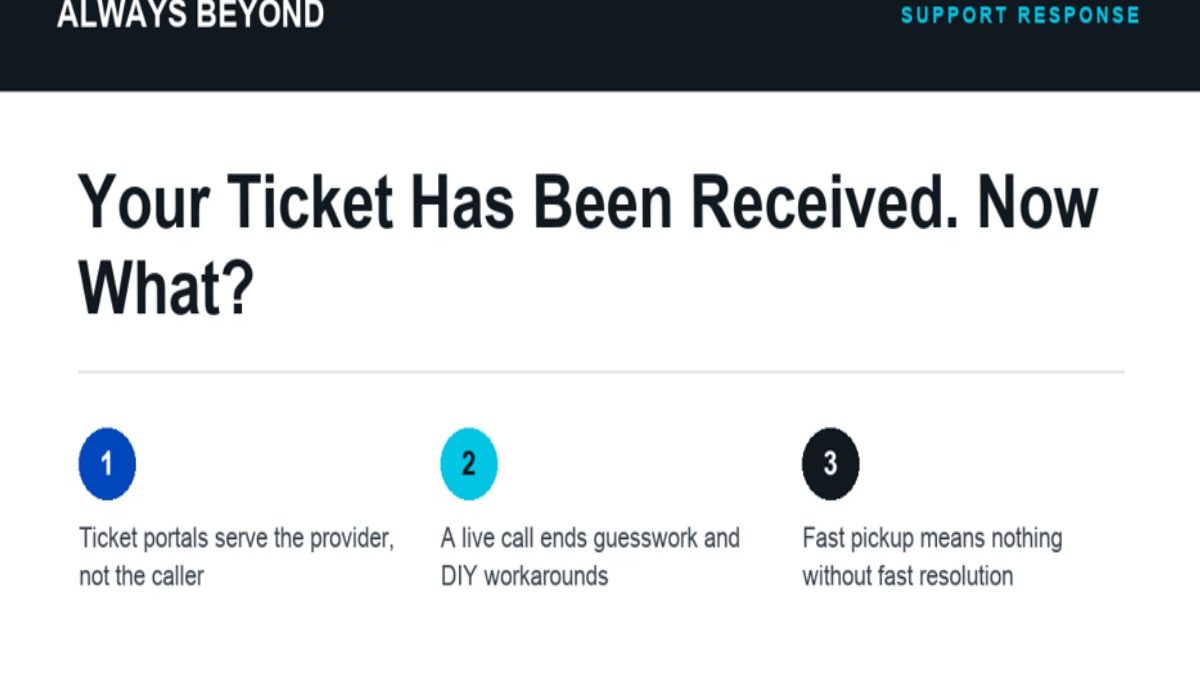 Your Ticket Has Been Received. Now What?
